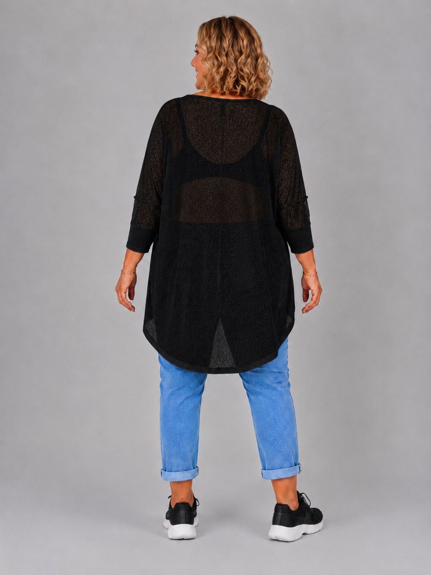 AKH Fashion Oversize Feinstrick-Shirt ponchoartig – Neongelb, Neonpink, Neongrün, Schwarz, Weiß, Einheitsgröße 48–60