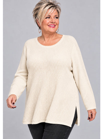 Heimod Strickpullover Baumwolle mit abnehmbarem Rollkragen – Pink, Schwarz, Ecru, Grün Gr. 44–60