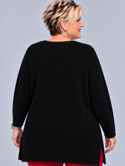 Heimod Strickpullover Baumwolle mit abnehmbarem Rollkragen – Pink, Schwarz, Ecru, Grün Gr. 44–60