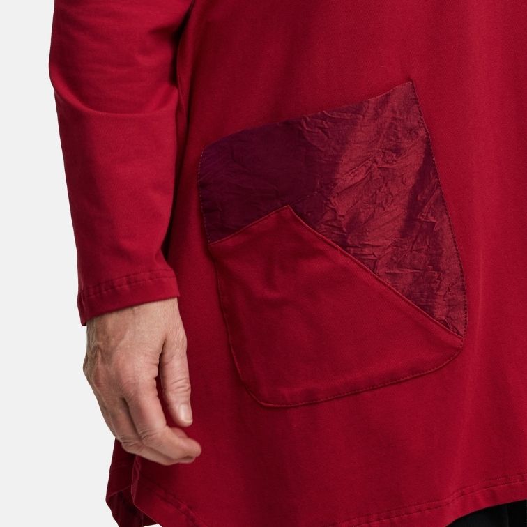 DYB – Do Your Best Tunika Rot – weich, edel & ausdrucksstark 42 44 46 48 50 52 54 56 58