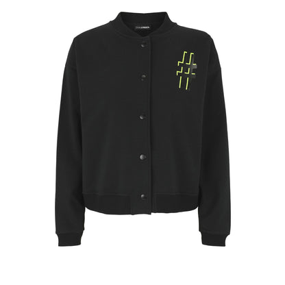 Doris Streich Bomberjacke Schwarz mit Neon-Print