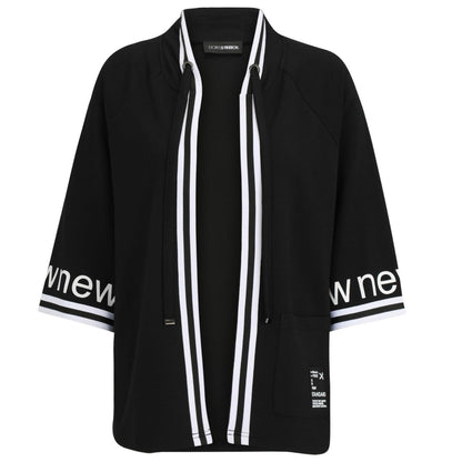 Doris Streich Cardigan Schwarz Streifen große Größen – Nickis XXL Fashion – Ansicht 2