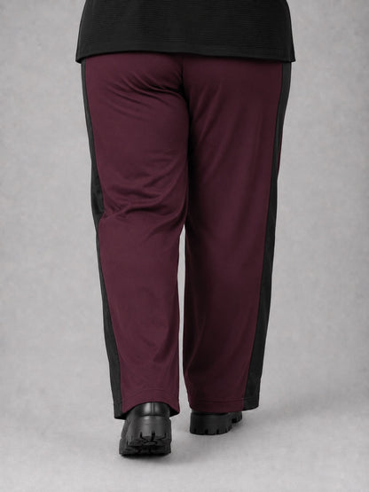 Doris Streich Marlene-Hose Modal mit Seitenstreifen – Beere Gr. 44–56