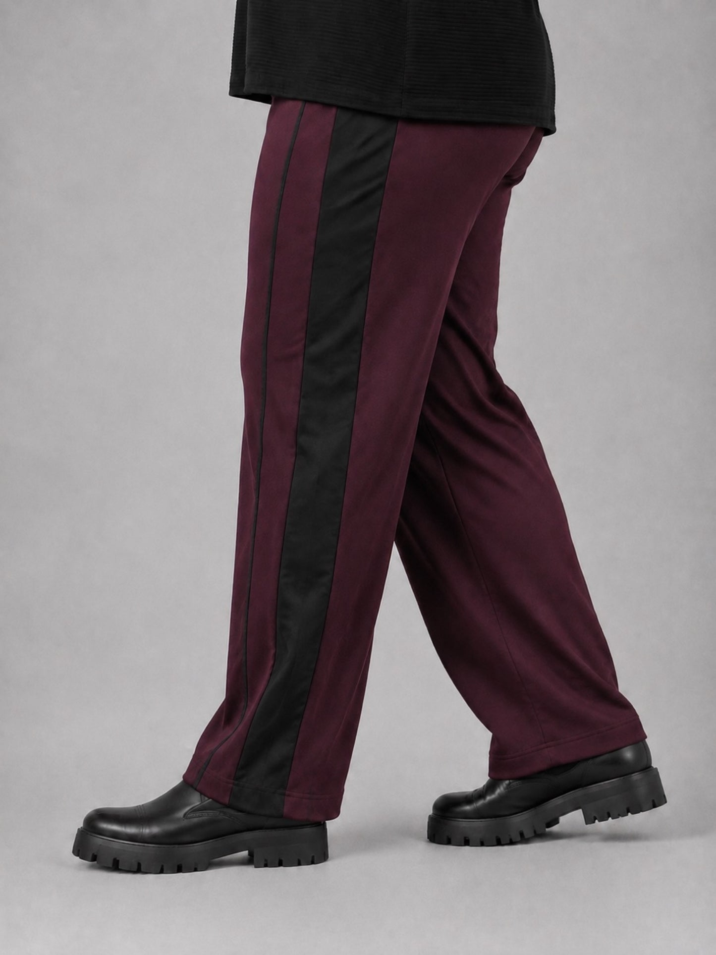 Doris Streich Marlene-Hose Modal mit Seitenstreifen – Beere Gr. 44–56