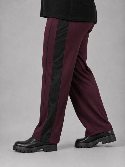 Doris Streich Marlene-Hose Modal mit Seitenstreifen – Beere Gr. 44–56