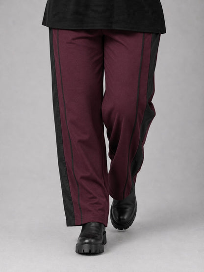 Doris Streich Marlene-Hose Modal mit Seitenstreifen – Beere Gr. 44–56