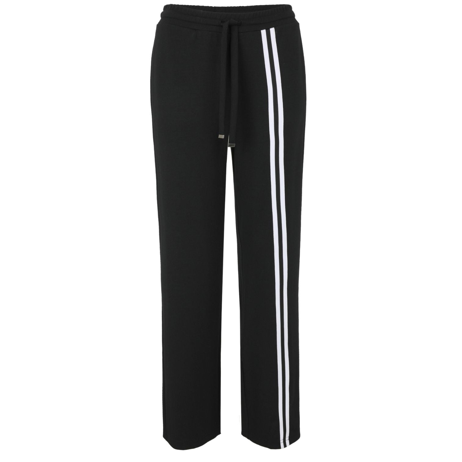 Doris Streich Hose Schwarz weiße Frontstreifen große Größen – Nickis XXL Fashion – Ansicht 2