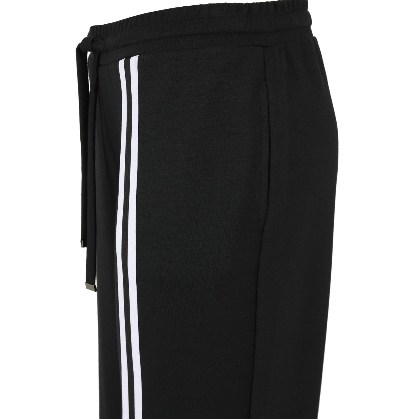 Doris Streich Hose Schwarz weiße Frontstreifen große Größen – Nickis XXL Fashion – Ansicht 3