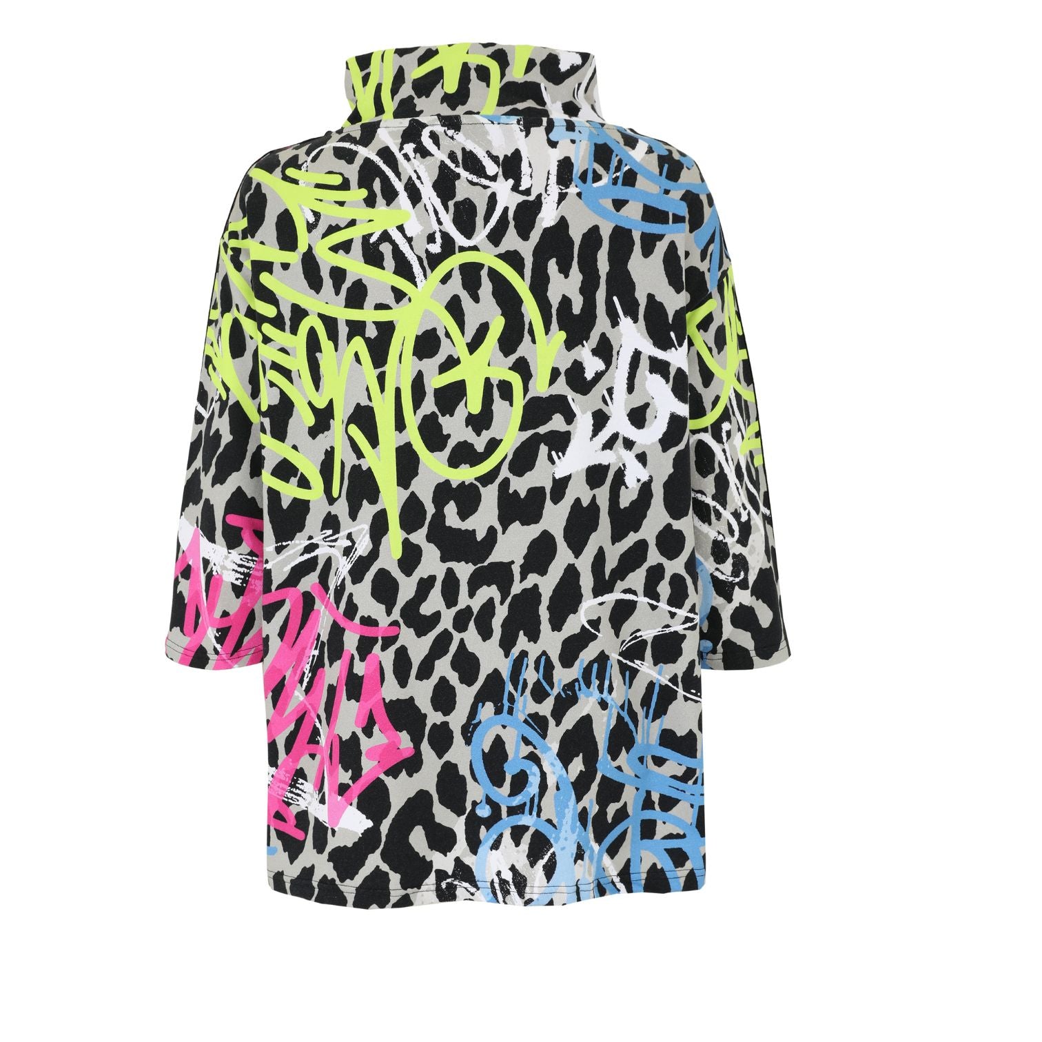 Doris Streich Jacke Schwarz Zebra Graffiti große Größen – Nickis XXL Fashion – Ansicht 4