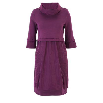 Doris Streich Kleid Beere Microtaft große Größen – Nickis XXL Fashion – Ansicht 2