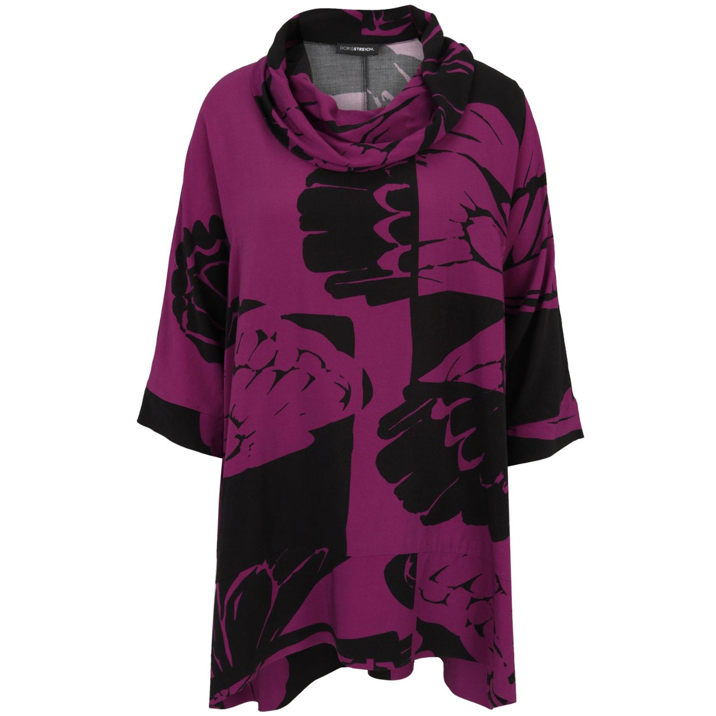 Doris Streich Oversize Shirt Beere Schwarz große Größen – Nickis XXL Fashion – Ansicht 3
