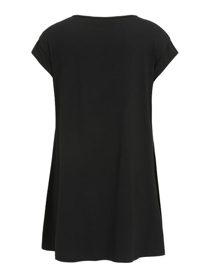 Doris Streich Shirt – Schwarz-Weiß Colorblock – schlank & elegant – Große Größen 44–56