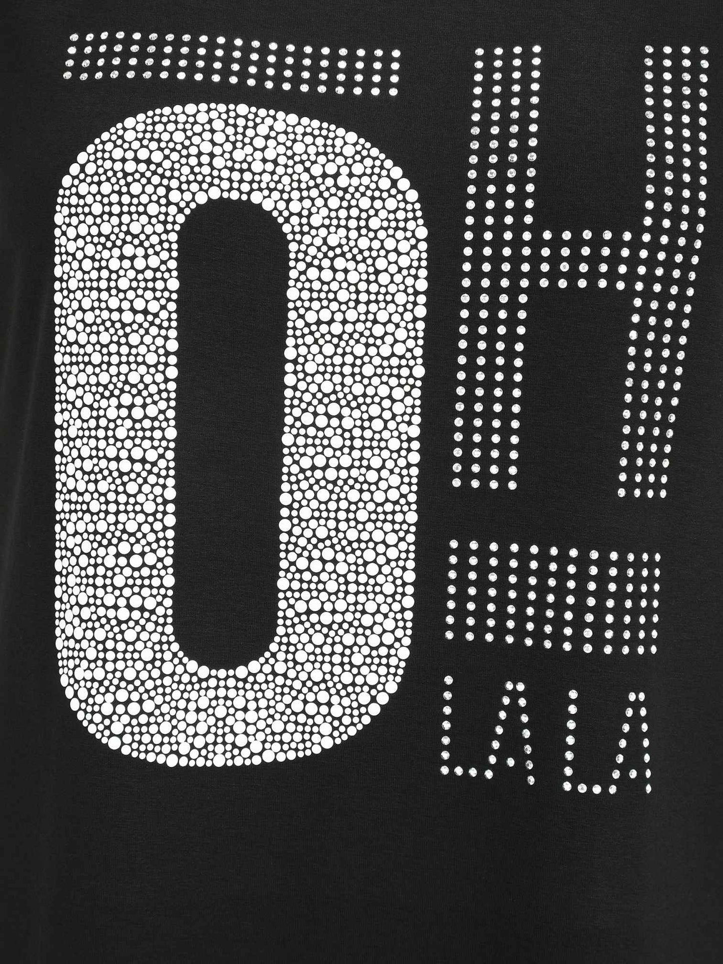 Doris Streich Shirt „Oh La La" – Straß-Print – Schwarz – Große Größen 44–56