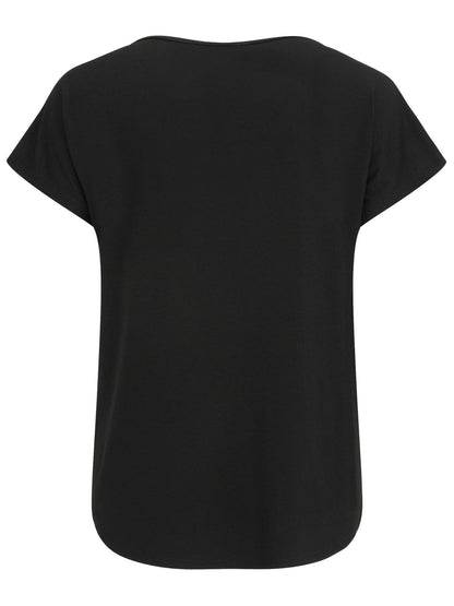 Doris Streich Shirt „Oh La La" – Straß-Print – Schwarz – Große Größen 44–56