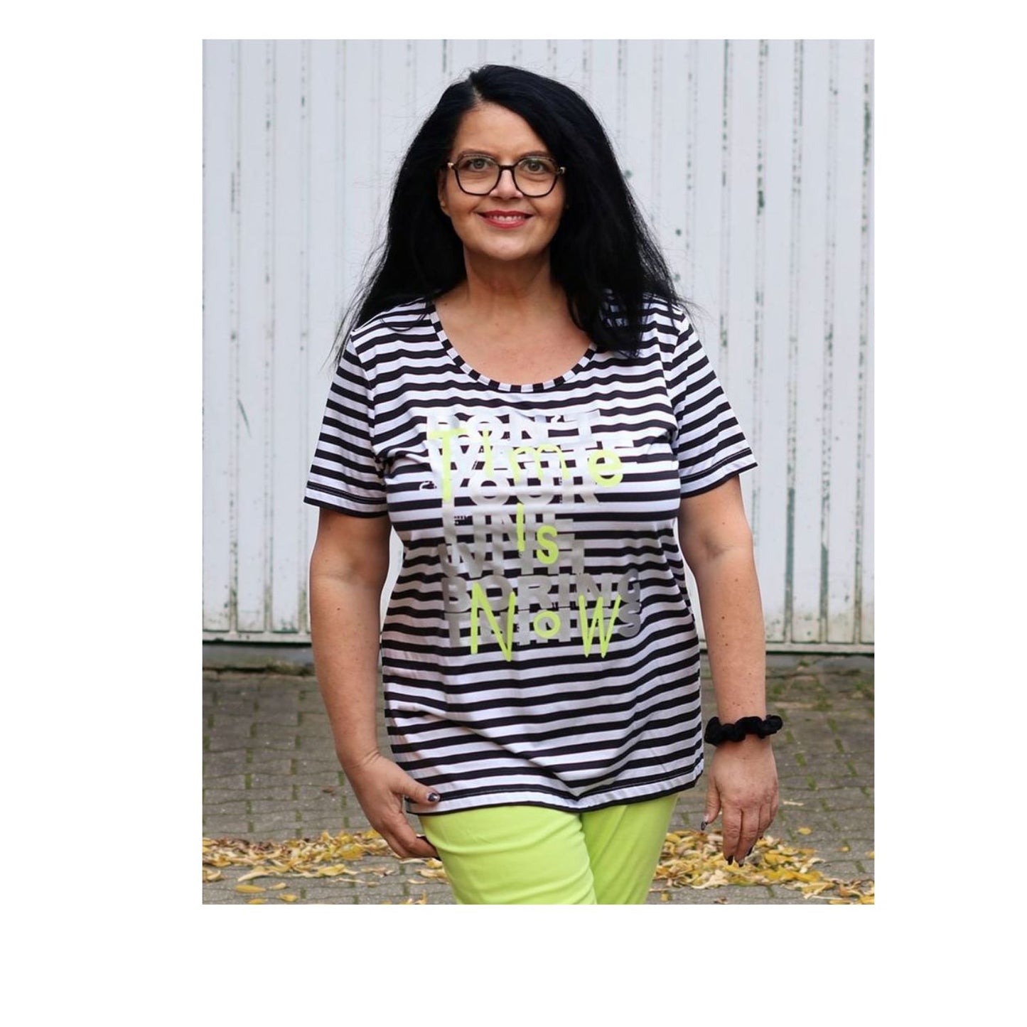 Doris Streich Shirt Schwarz-Weiß gestreift Strass große Größen – Nickis XXL Fashion
