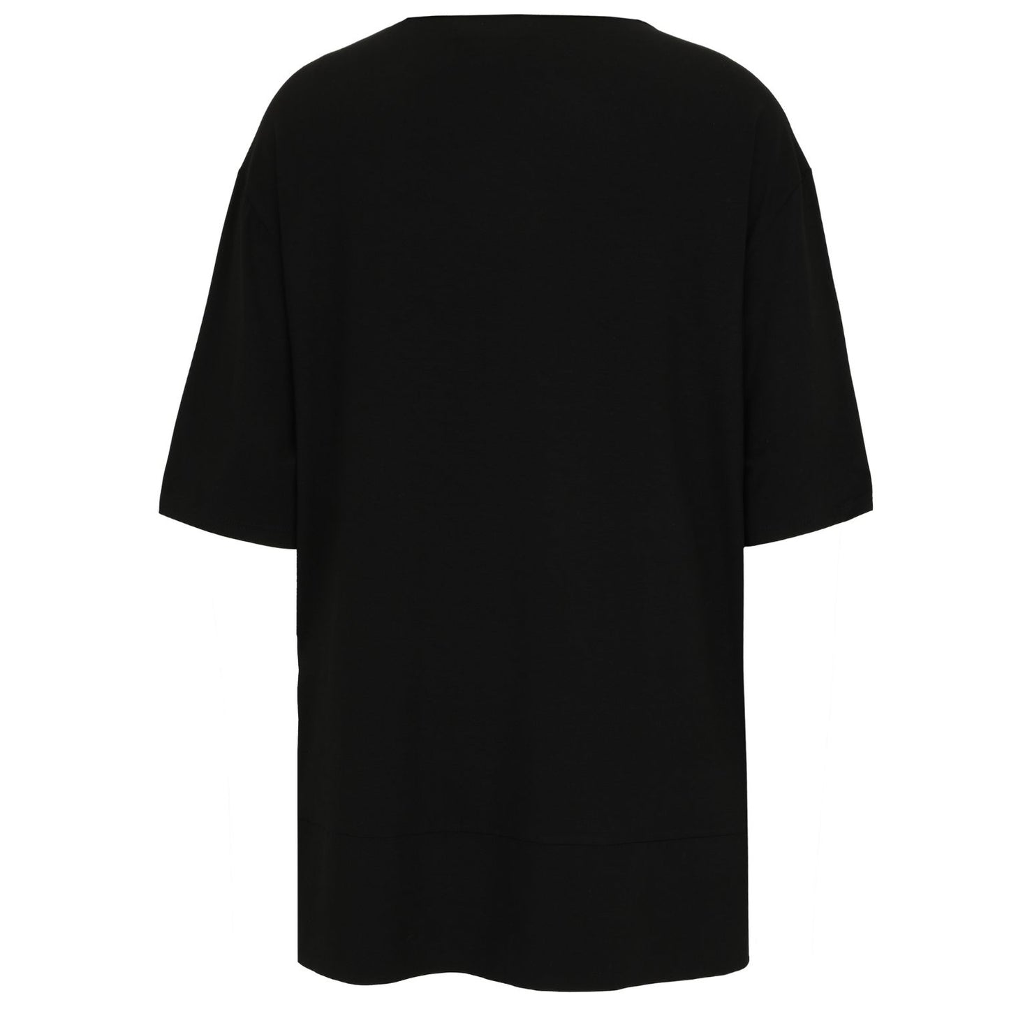 Doris Streich Shirt Schwarz mit bunten Highlights & Zipper