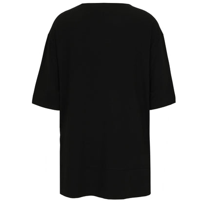 Doris Streich Shirt Schwarz mit bunten Highlights & Zipper