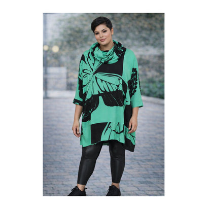 Doris Streich Tunika Grün-Schwarz Oversize große Größen – Nickis XXL Fashion
