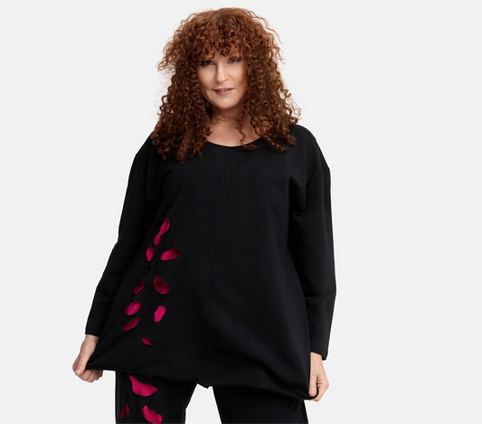 DYB Shirt Laser Cut Schwarz Pink 40 - 56