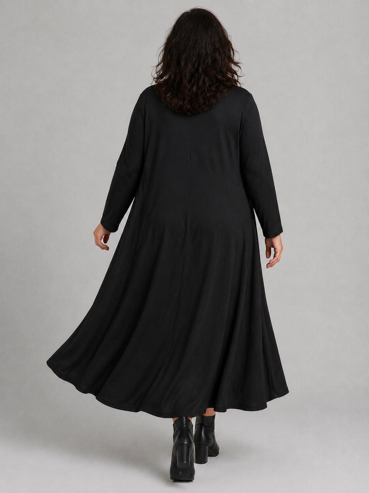 Frenzi Kleid Strahlendruck Oversize – Einheitsgröße 44–58, Schwarz/Bunt
