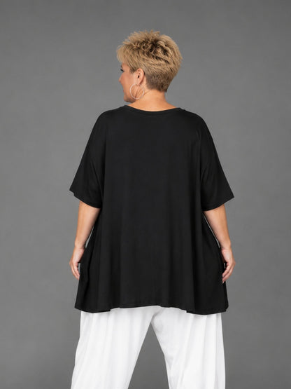 Frenzi Oversize Shirt mit Dackel-Print – große Größen 44–58 – Einheitsgröße
