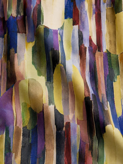 Frenzi Stufenkleid Aquarell-Print Multicolor – Einheitsgröße 44–52
