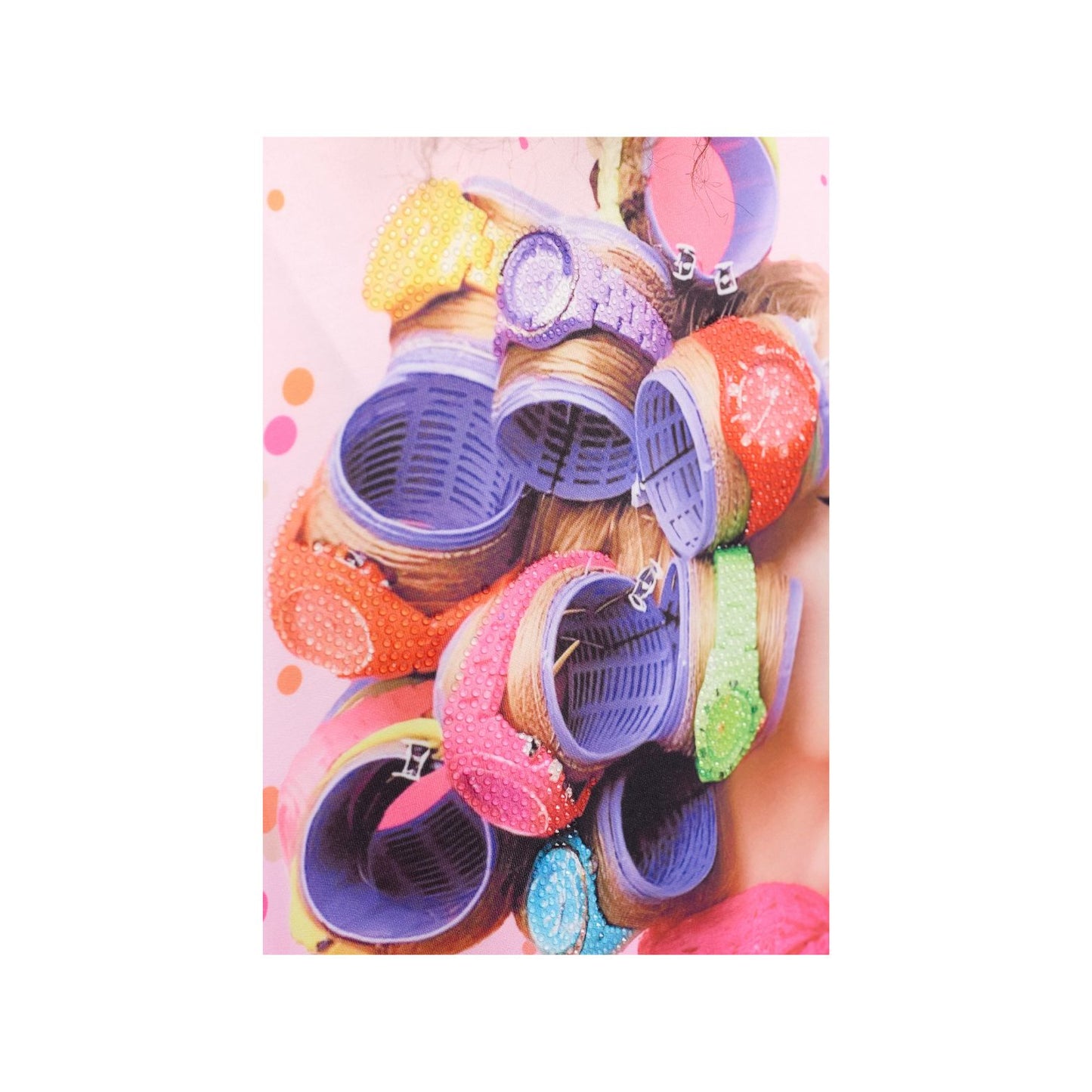 Frenzi4u Oversize Jacke mit Reißverschluss, Kordel & Strass Druck Rücken Schwarz / Pink