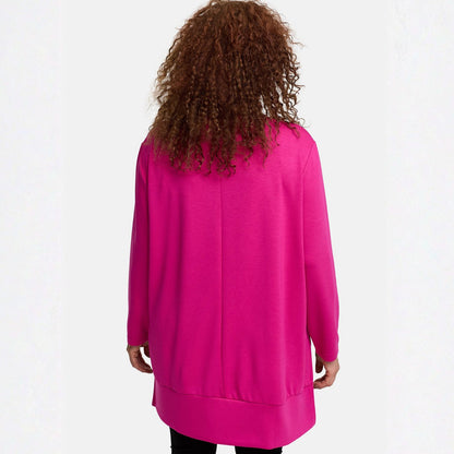 Frenzi4U Shirt Lama Print Strass Pink