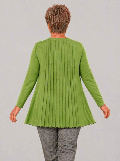 Heimod Strickpullover Baumwolle mit Biesen A-Linie – Blau, Ecru, Grün, Schwarz Gr. 44–60