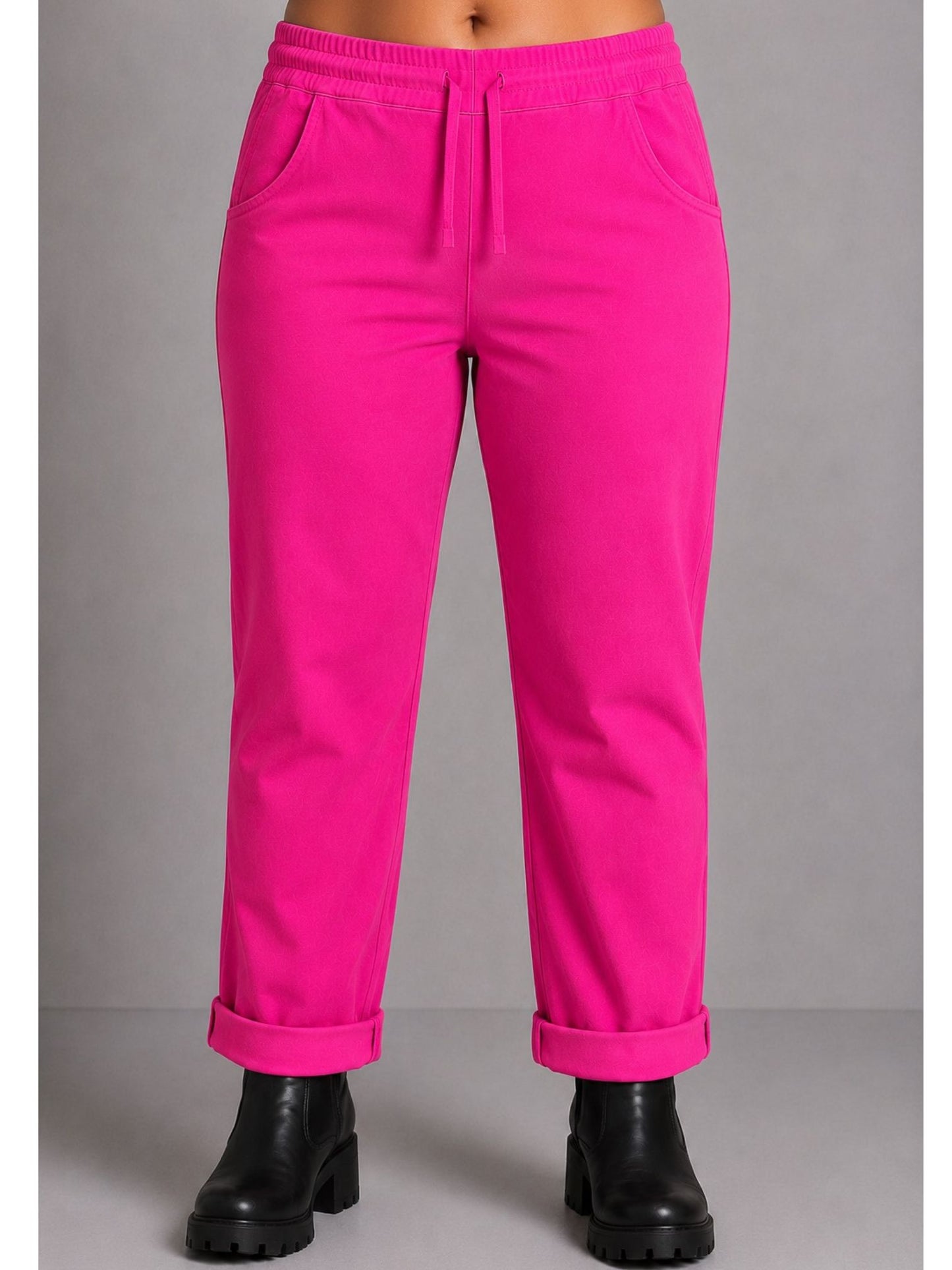 Moonshine Jogpant mit Rundumgummizug – Pink, Orange, Kiwi-Grün, Weiß, Grau, Schwarz & Jeansblau Gr. 40–58