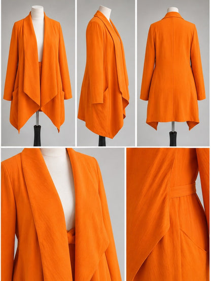Sinne by Coom Cardigan Jacke große Größen – Orange & Pink