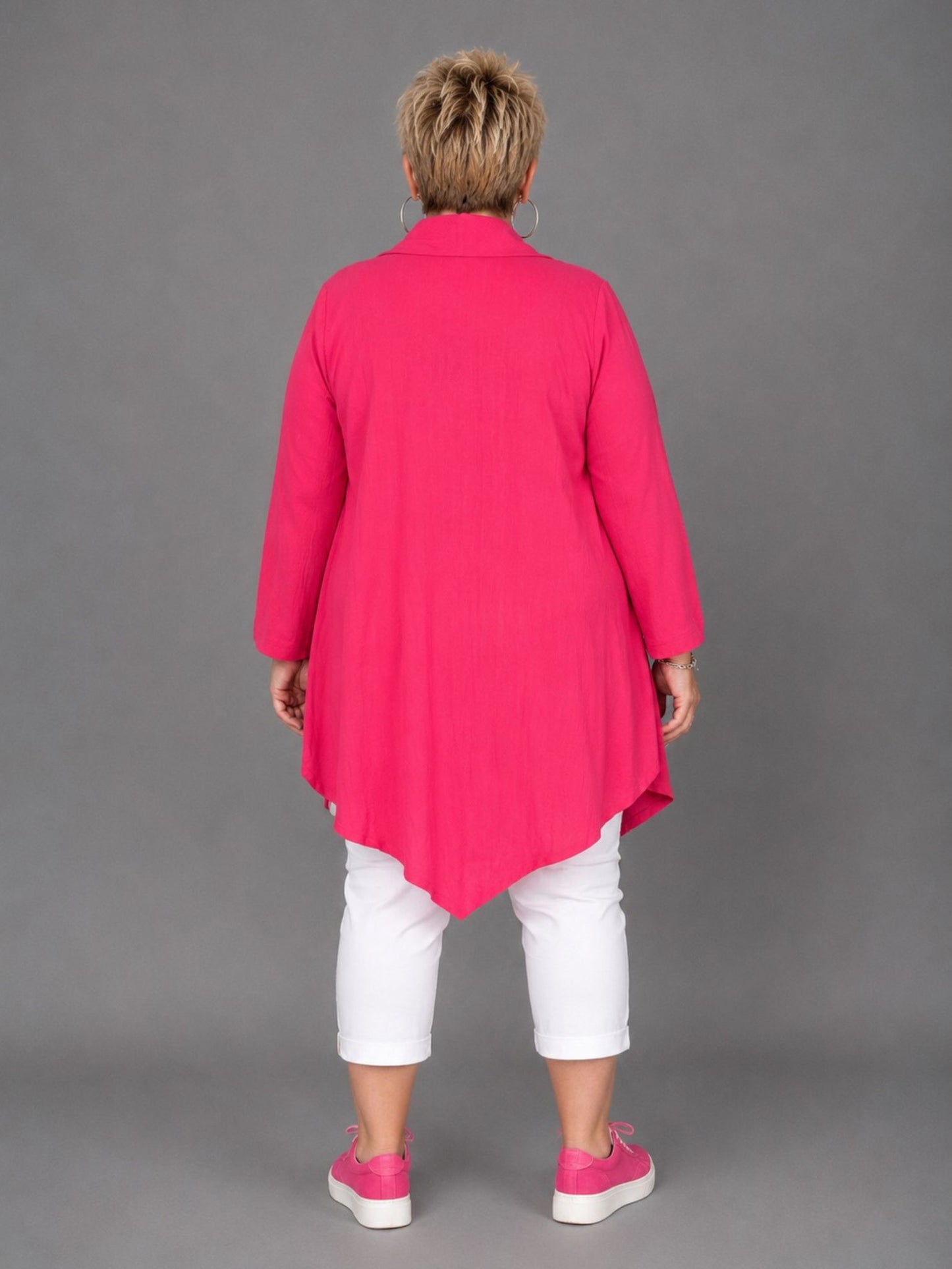 Sinne by Coom Cardigan Jacke große Größen – Orange & Pink