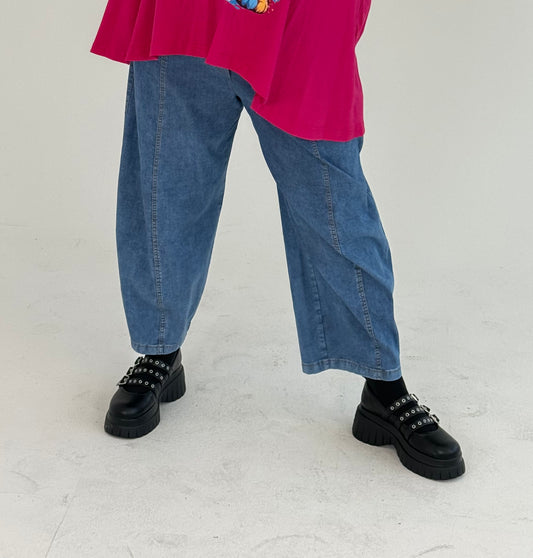 Sinne by Coom Ballonhose Denimblau aus Tencel-Baumwolle