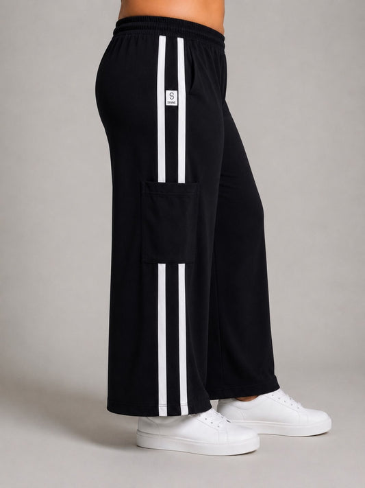 Sinne by Coom Cargo-Hose mit Streifen – Hose große Größen