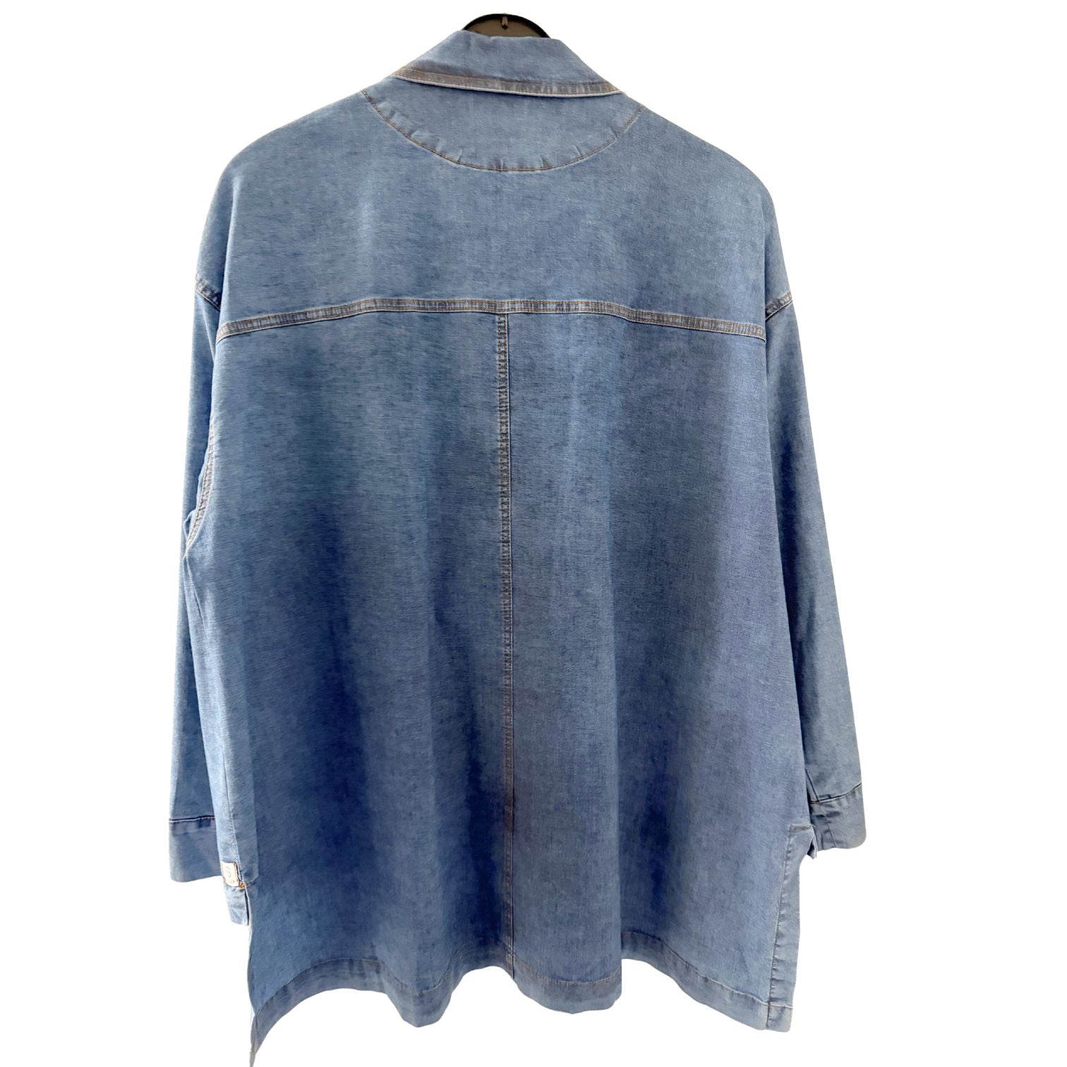 Sinne by Coom Jeansjacke Denimblau Vokuhila große Größen – Nickis XXL Fashion – Ansicht 5