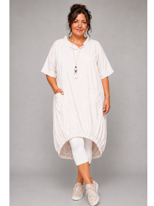Sinne by Coom Sommerkleid mit Raffung-Saum und Taschen