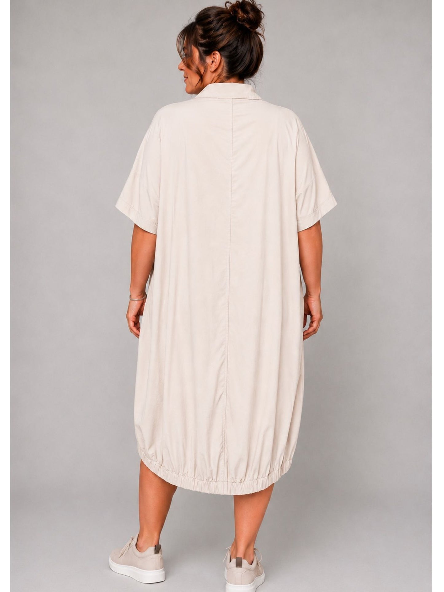 Sinne by Coom Sommerkleid mit Raffung-Saum und Taschen