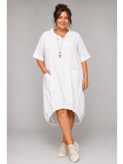 Sinne by Coom Sommerkleid mit Raffung-Saum und Taschen