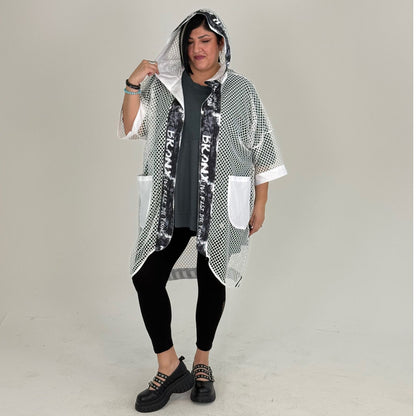 Sinne by Coom Netzcardigan Oversize Microtaft große Größen – Nickis XXL Fashion – Ansicht 3