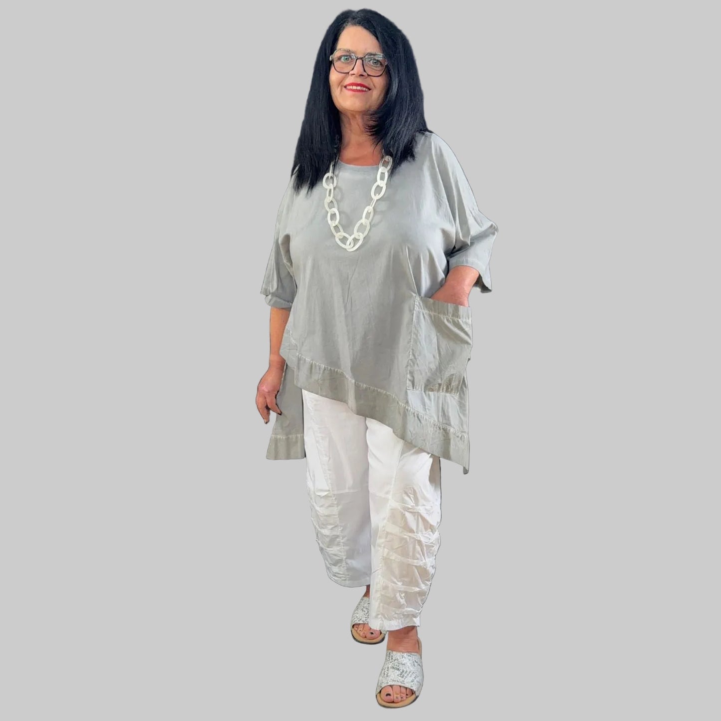 Sinne by Coom Tunika asymmetrisch Microtaft Plus Size 44–58
