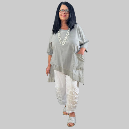 Sinne by Coom Tunika asymmetrisch Microtaft Plus Size 44–58