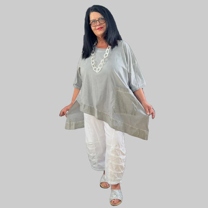 Sinne by Coom Tunika asymmetrisch Microtaft Plus Size 44–58