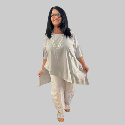 Sinne by Coom Tunika asymmetrisch Microtaft Plus Size 44–58