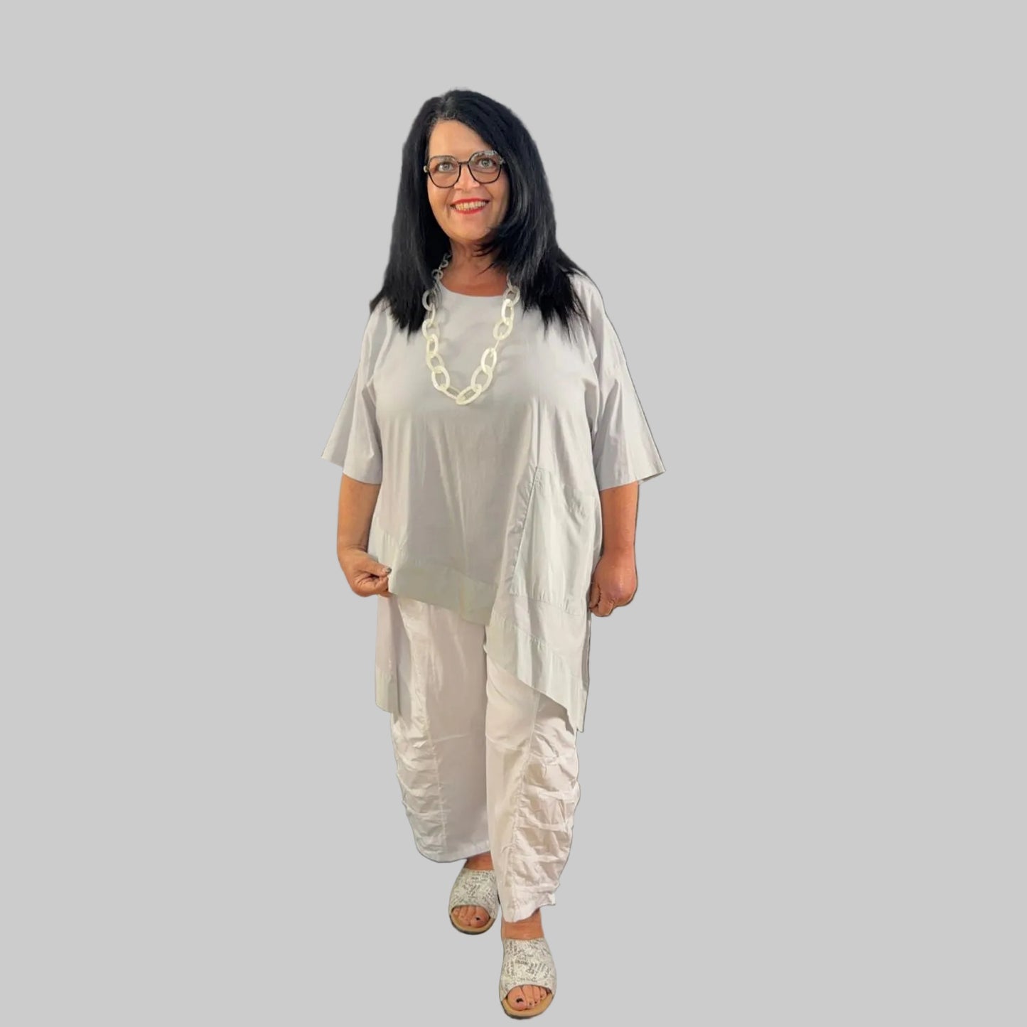 Sinne by Coom Tunika asymmetrisch Microtaft Plus Size 44–58