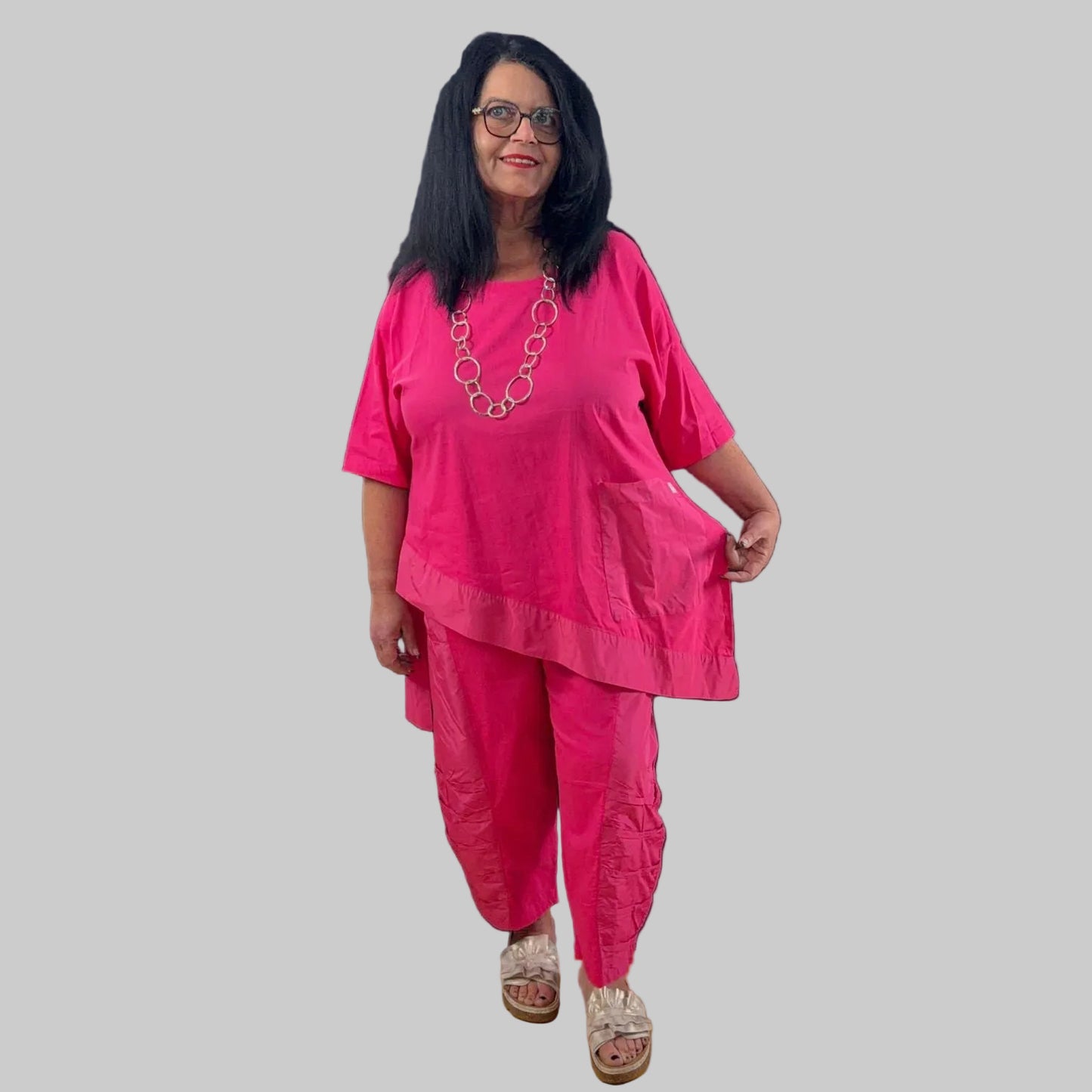 Sinne by Coom Tunika asymmetrisch Microtaft Plus Size 44–58