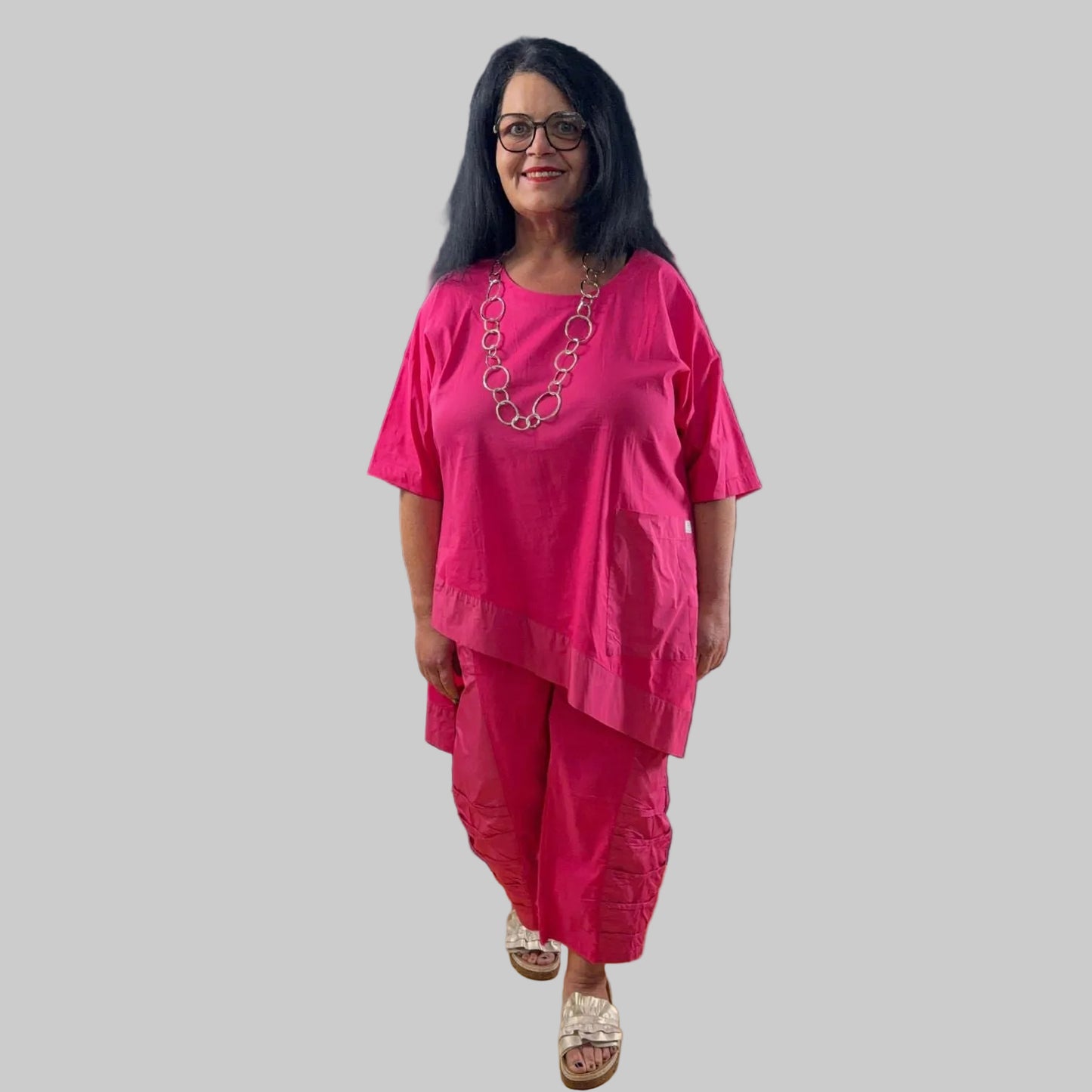 Sinne by Coom Tunika asymmetrisch Microtaft Plus Size 44–58