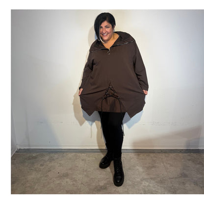 Sinne Coom Design Tunika Schoko – edel, lässig & voller Charme Gr 40- 58