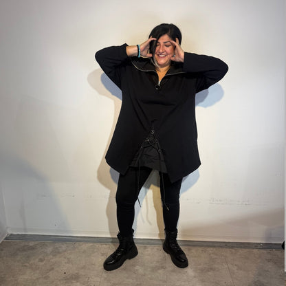 Sinne Coom Design Tunika Schwarz – modern, elegant & voller Ausdruck Gr 42- 58