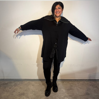 Sinne Coom Design Tunika Schwarz – modern, elegant & voller Ausdruck Gr 42- 58