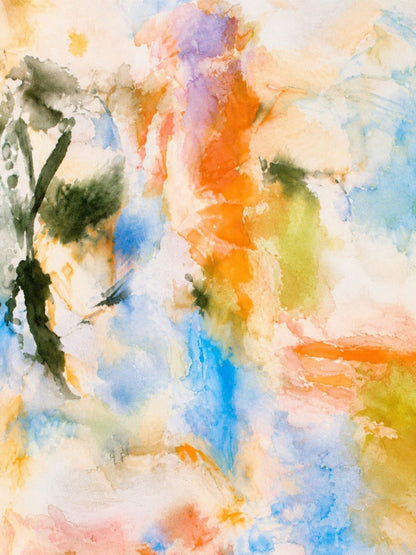 Sommerkleid große Größen Maxikleid Aquarell-Print Bunt Vincenzo Allocca